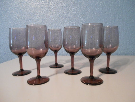 purple wine goblets