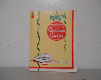 Christmas Cookies, Wisconsin Michigan Power Co Cookbook, Midwest cookbook, Collectible cookbook, 1950's cookbook