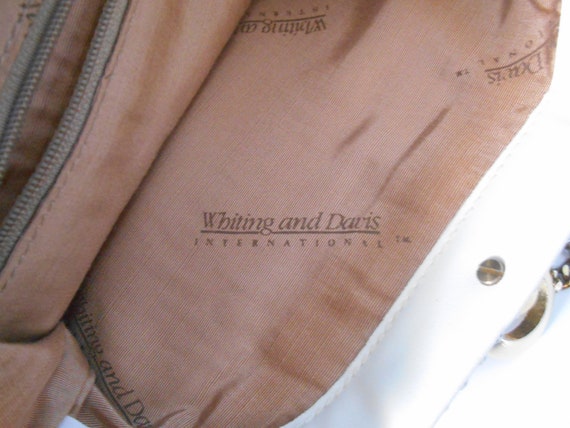Whiting and Davis white metal purse - image 8