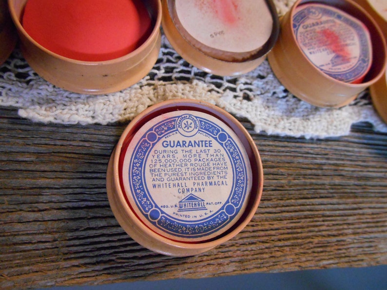 Whitehall Heather Rouge Oramber face powder, Whitehall Pharmacal Company, Vintage make up image 8