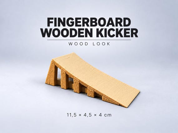 Fingerboard Kicker Ramp – Wood Look