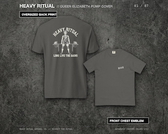 Long Live The Gains Gym Shirt, Queen Elizabeth Deadlift Lifting Tee, Vintage Heavyweight Bodybuilding Shirt, Heavy Ritual Pump Cover Tee