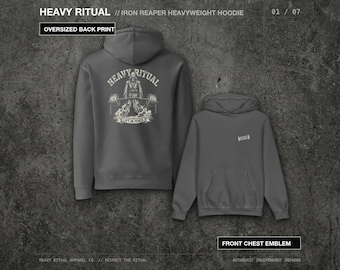 Skeleton Deadlift Lift In Peace Hoodie, Grim Reaper Powerlifting Pullover, Heavyweight Lifting Hoodie, Heavy Ritual Streetwear Sweatshirt