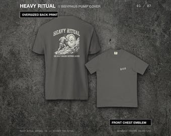 One Must Imagine Sisyphus Jacked Gym Shirt, Greek Statue Bodybuilding Tee, Vintage Washed Lifting Shirt, Heavy Ritual Pump Cover Graphic Tee
