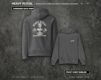 The Obstacle Is The Way Hoodie, Marcus Aurelius Gym Sweatshirt, Stoic Philosophy Lifting Pullover, Heavy Ritual Streetwear Lifting Hoodie