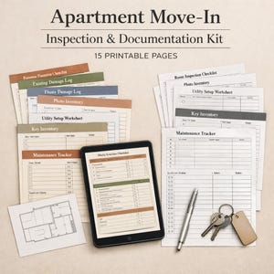 Documentatiepakket voor de inspectie bij intrek in een appartement - Huurdersrapport, fotologboek, onderhoud van nutsvoorzieningen