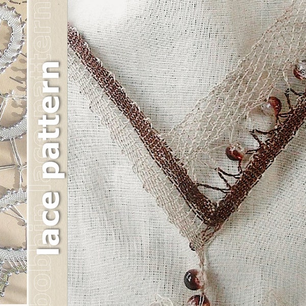 Beginners Bobbin Lace Pattern: Necklace "Earth"