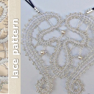 Dentelle aux fuseaux pour débutants : pendentif et boucles d'oreilles « Lune »