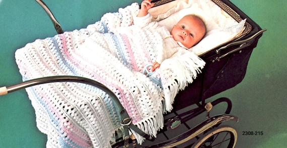 Vintage Hairpin Lace Crochet Baby Blanket Pattern Instant Download Etsy