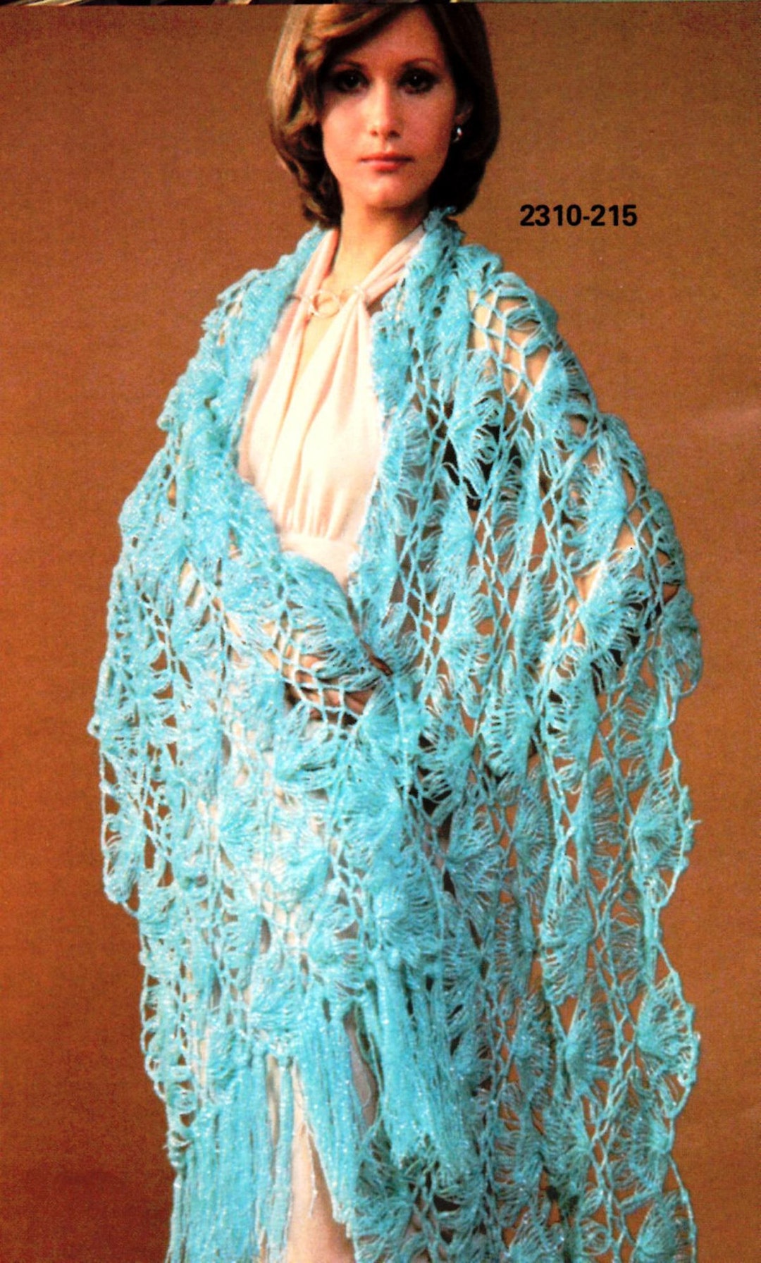 Vintage Hairpin Lace Crochet Shawl Pattern Instant Digital Download - Etsy