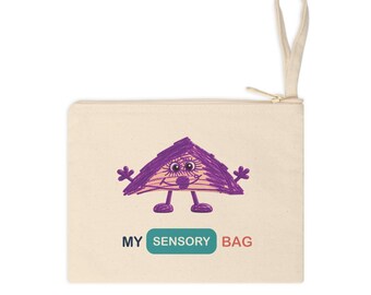 Love Loud My Sensory Bag Cotton Zipper Pouch - Rocco Purple Character