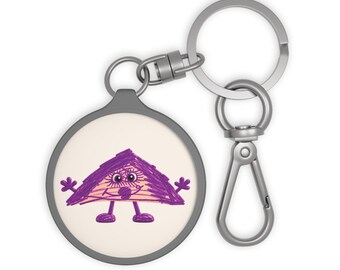 Love Loud Rocco paarse sleutelhanger — ronde sleutelring