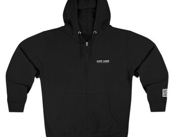 Love Loud Autism Support Hoodie met rits — Blauw