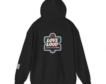 Love Loud Autism Support Hoodie — Blauw