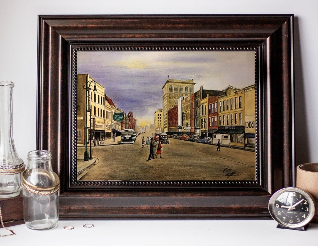 Historic Downtown Chattanooga Art Print, Downtown Chattanooga, Historic