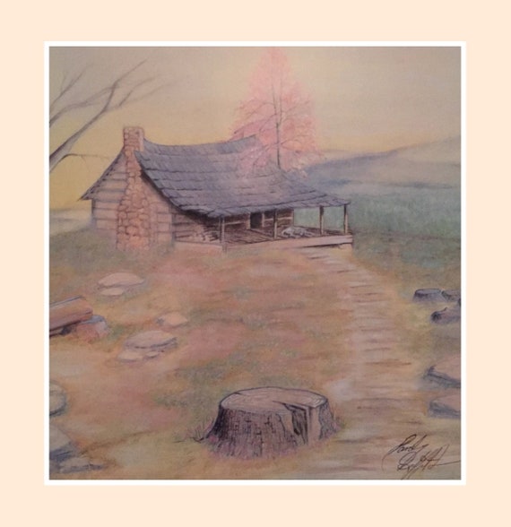 Smokey Mountains Farmhouse Cabin Log Cabin Smokey Mountain Etsy