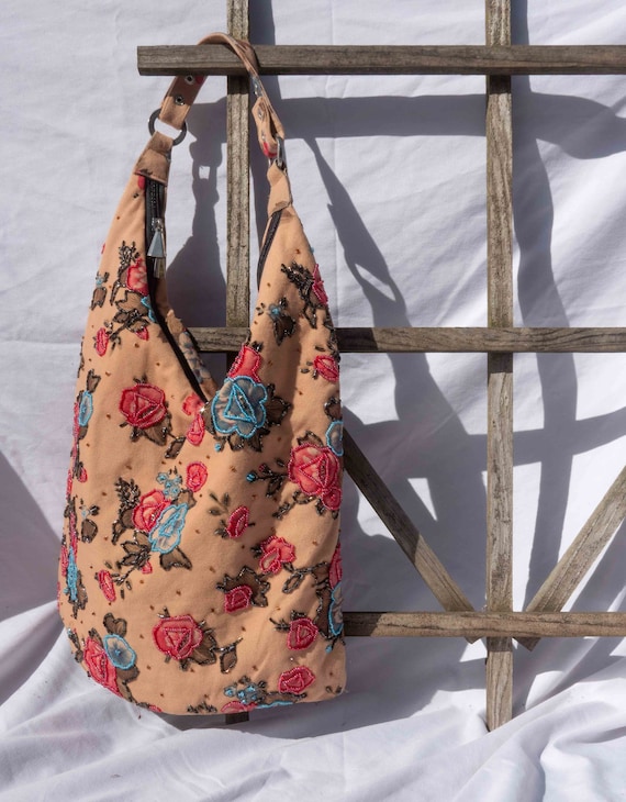 Vintage Beaded Floral Handbag
