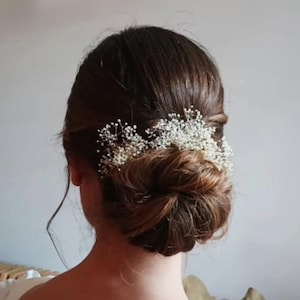 3 Horquillas novia paniculata preservada. Arreglo floral boda, primera comunión o niña arras