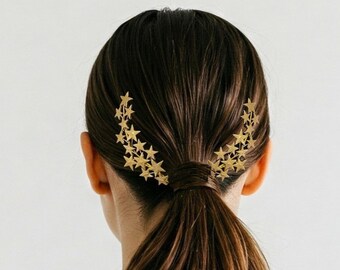 Star Combs with Metallic Porcelain - Bridal Headpiece for Updo or Ponytail