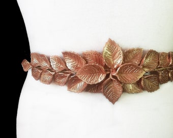 Ceinture avec des feuilles pour robe de mariée, ceinture de ceinture de feuilles grecques