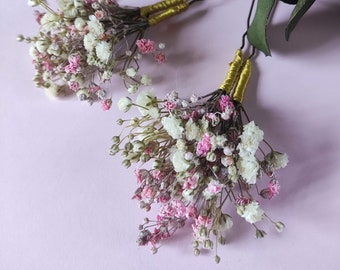 3 pcs Bridal Gypsophila flower hair pins - 2 colors, Woodland wedding hairpiece