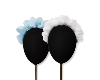 Organza scrunchie statement headband, Wide headband for women or girls