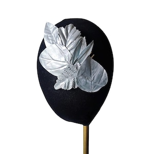Silver leaf bridal hair comb, Bridesmaid gift