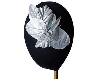 Peineta boda con hojas plateadas, Regalo dama de honor