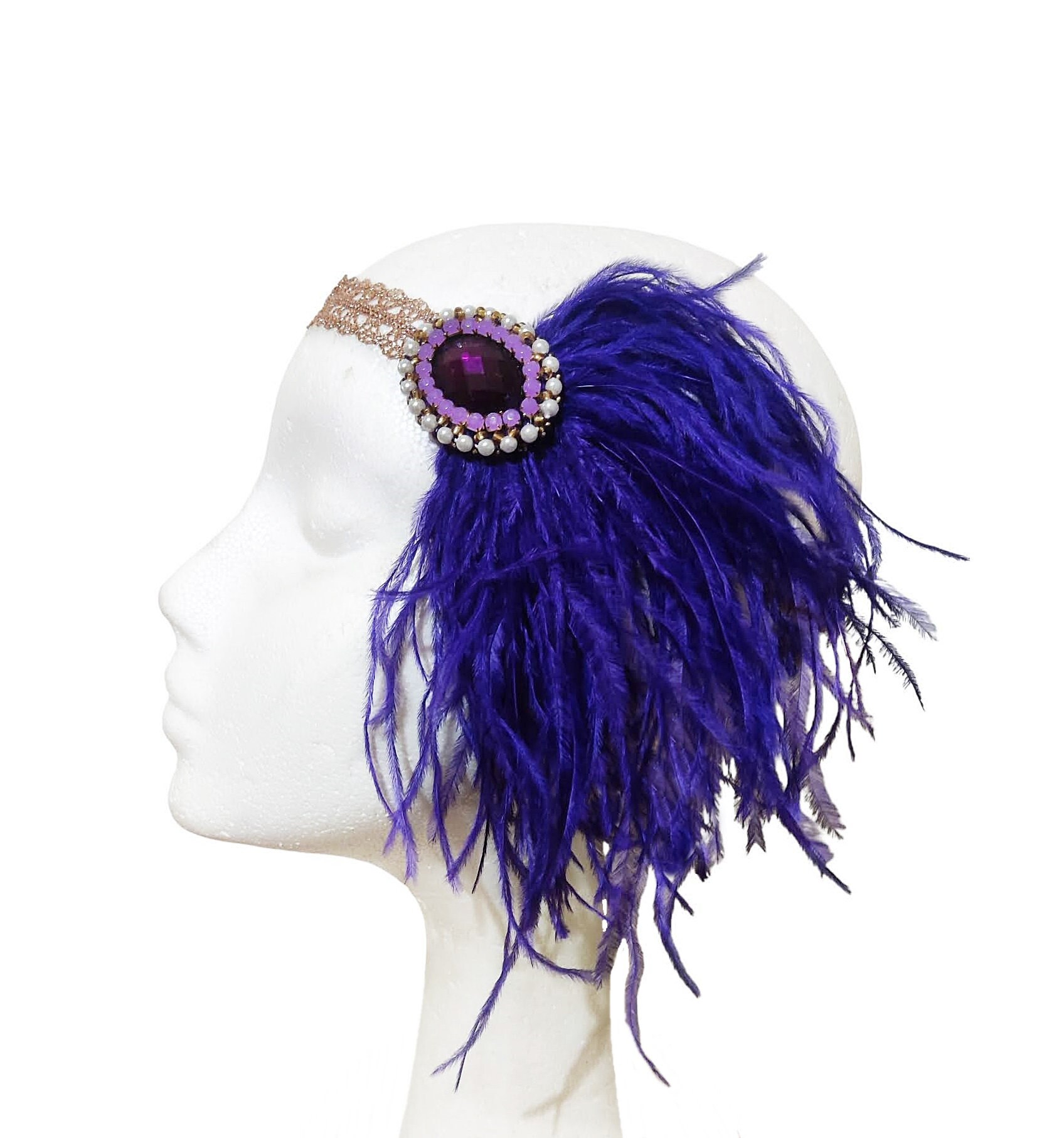Fascia Capelli Stile Anni '20 Flapper Girl - Accessorio Gatsby In Oro, Taglia Unica