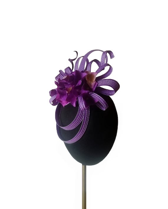 Tocado madrina boda morado Sombrero invitada boda Etsy Mexico