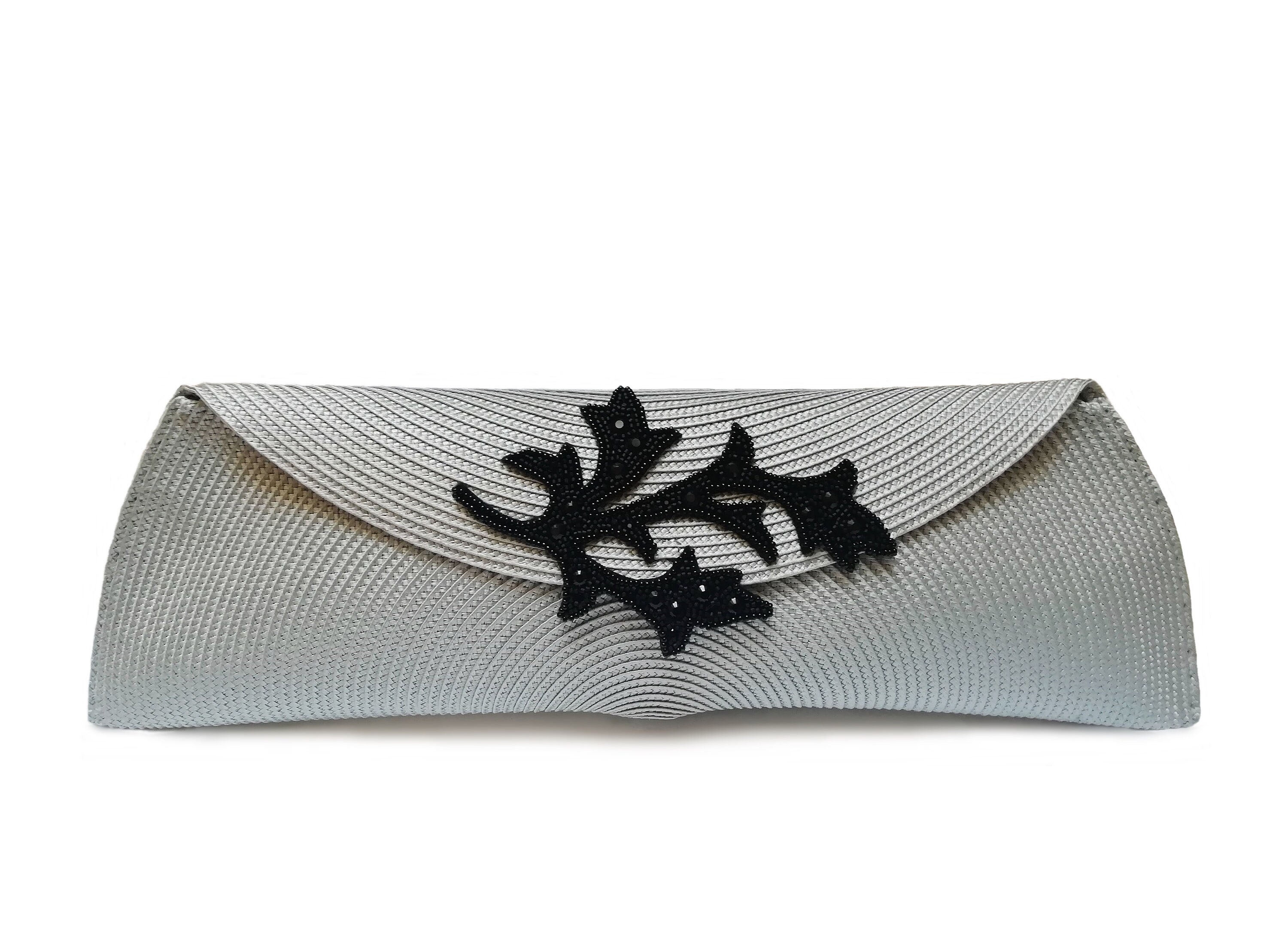 silver envelope clutch