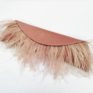 Envelope clutch bag with feathers, Evening wedding handbags immagine 6