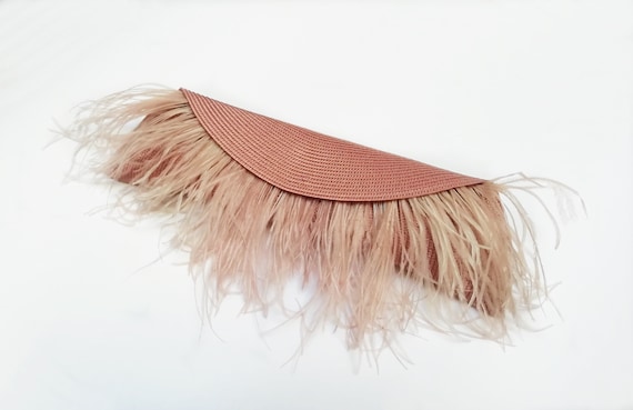 PLUME | Pochette in pelle metallizzata con piume - Kilesa