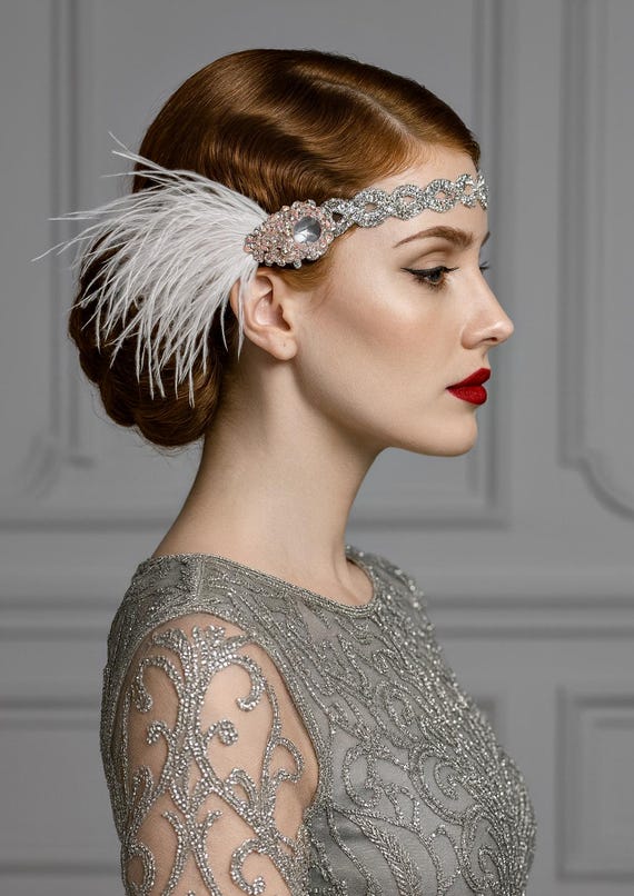 Glamorous Silver and Pink Feather Hairpiece Pink Showgirl Headpiece - Etsy main image 4