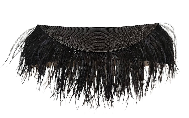 Envelope clutch bag with feathers, Evening wedding handbags immagine 3