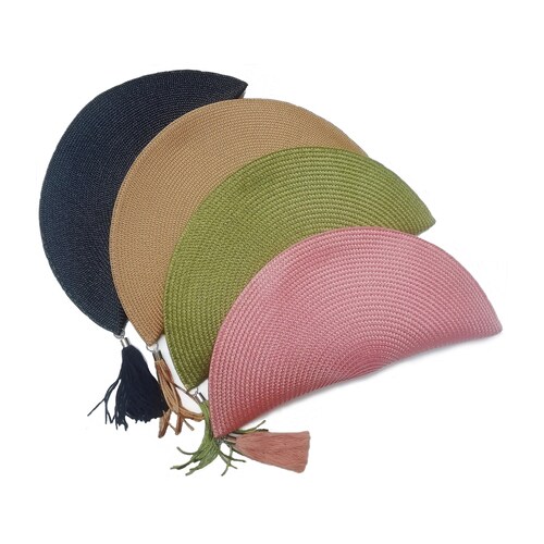 Straw Fan Clutch Bags Evening Wedding Handbag Bridesmaid Etsy