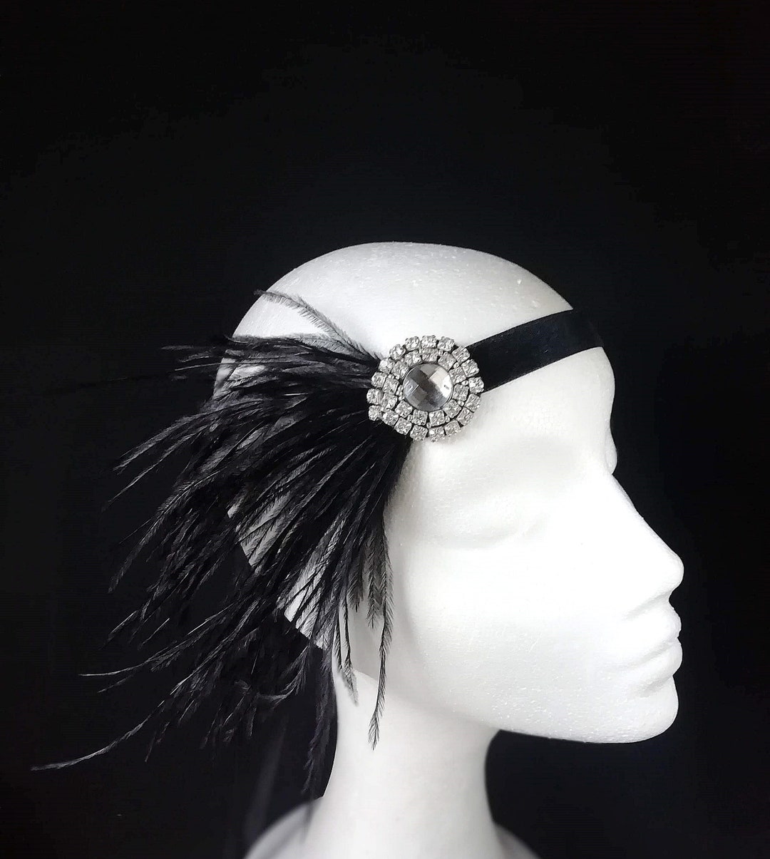 great gatsby feather headpiece