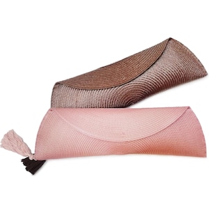 Clutch fiesta, Bolso de paja con solapa, Cartera para boda, Regalo para ella