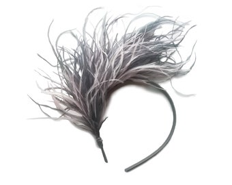 Ostrich feather statement headband, Gatsby headpiece, Burlesque hairpiece