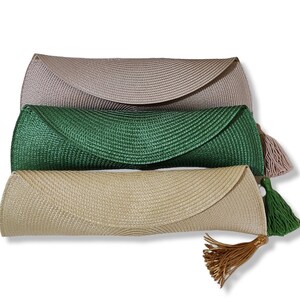 Envelop clutch bags, Avondbruiloft portemonnees, Cadeau voor haar, Bruidsmeisjesgunsten afbeelding 2