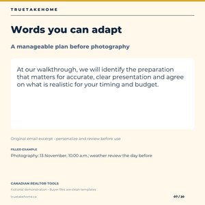 Home Staging and Photography Checklist for Canadian Realtors, Listing Prep Plan, Seller Worksheets and Email Templates Bild 7
