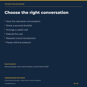 Canadian Relocation Guide for Realtors, Local Area Comparison, Discovery Worksheets and Client Email Templates image 8