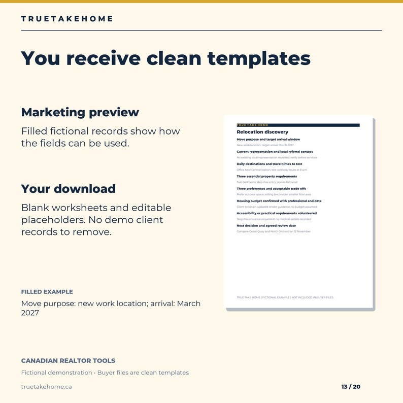 Canadian Relocation Guide for Realtors, Local Area Comparison, Discovery Worksheets and Client Email Templates image 13