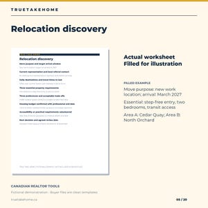 Canadian Relocation Guide for Realtors, Local Area Comparison, Discovery Worksheets and Client Email Templates image 5
