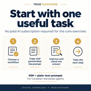 AI Starter Kit for Canadian Realtors | ChatGPT Prompts & Workbook (PDF) image 4