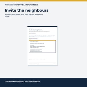 Kit para jornadas de puertas abiertas para agentes inmobiliarios canadienses / 10 páginas editables de Canva / Listas de verificación, formularios de registro y guiones de seguimiento imagen 3
