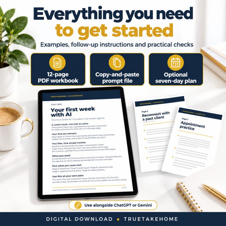 AI Starter Kit for Canadian Realtors | ChatGPT Prompts & Workbook (PDF) image 3