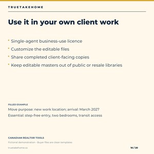 Canadian Relocation Guide for Realtors, Local Area Comparison, Discovery Worksheets and Client Email Templates image 16