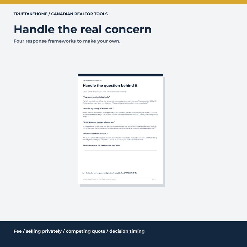 Kit de presentación de propiedades para agentes inmobiliarios / Paquete de citas de 12 páginas en Canva con resumen de análisis comparativo de mercado (CMA), guiones y seguimiento. imagen 6