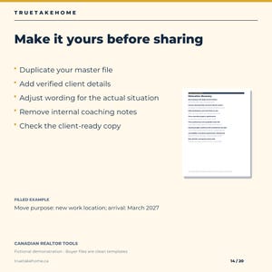 Canadian Relocation Guide for Realtors, Local Area Comparison, Discovery Worksheets and Client Email Templates image 14